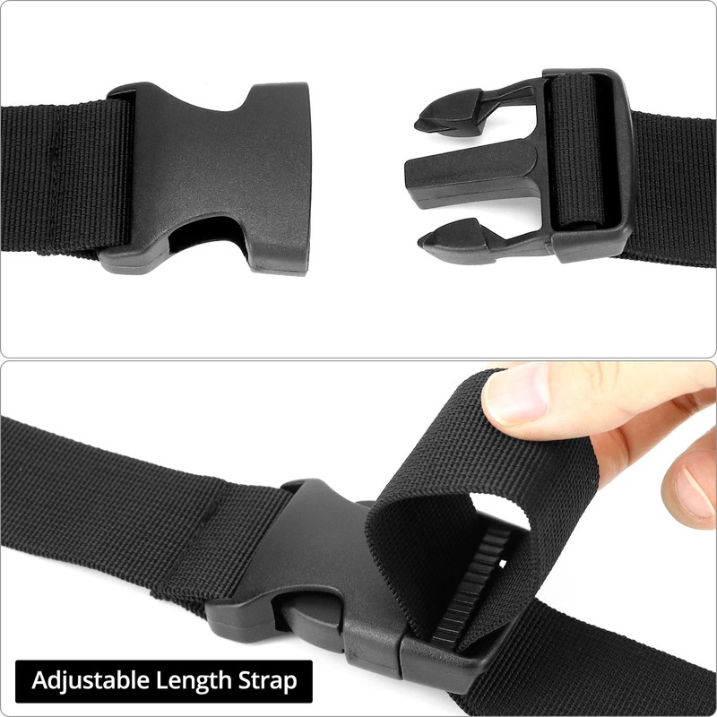QWORK 4 Pack Heavy-Duty Kayak Wall Hanging Storage Strap -