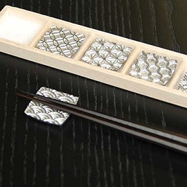 [炭谷 and shops] Tin Chopsticks Size 吉祥 Pattern Set of 5 