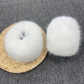 Faux Fur Calf Warmer Cuffs & Warm Elastic Sleeve Gloves Armbands Size/Light Gray Jacquard 15ea