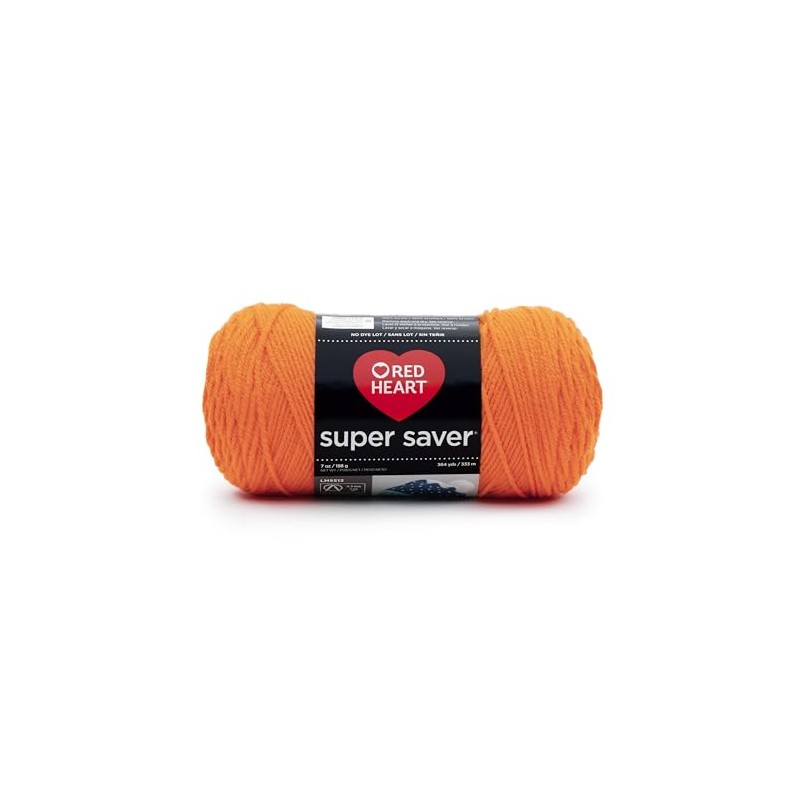 RED Heart Super Saver Yarn, Pumpkin