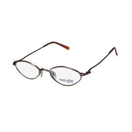 Marcolin 2031 Mens/Womens Retro/Vintage Collection Titanium Light Weight Eyeglasses/Glasses (48-18-145, Matte Brown)