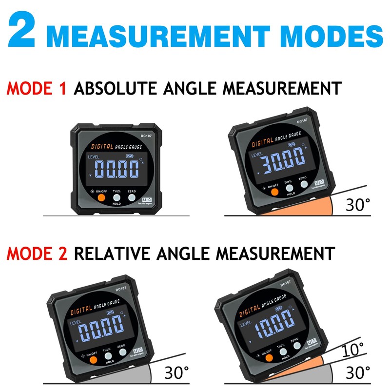 Digital Angle Finder with Electronic Laser - 4-side Strong Magnetic