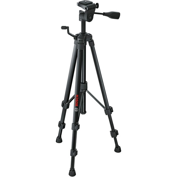 Bosch BT150 Compact Tripod with Extendable Height for Use with Line Lasers, Point Lasers, and Laser Distance Tape Measuring Tools, Black