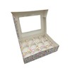 SwiftPick Home 3 Pack 12 Hole Cupcake Boxes |Multicoloured Polka