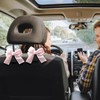 Tressora 2 Pack Car Bag Hooks,Cute Bow Car Seat Hooks