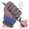 Cuero Guantes De Carnicero De Acero Inoxidable, Nivel 5 Anticortes
