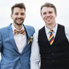 JDNFKG 1 Regenbogen Gestreifte Krawatte Und 1 Fliege, Party -Kleidungszubehör,