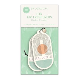 Studio Oh! Mothers Day Gifts Car Air Fresheners - Pack of 2 Scented Hanging Car Odor Eliminator - Unique Design with Decorative Bead - Find Balance