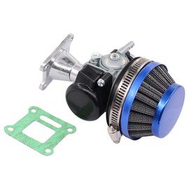 none brand Tuning Carburettor with Air Filter for 2 Stroke 47cc 49cc Mini Pocket Bike ATV Group Motorcycle Blue