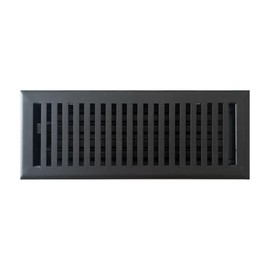 Empire Register Co. 4" x 12" Premium Vent Covers for Home Floor Only, Metal Damper Attached Floor Register, Heavy Duty Steel Walkable Floor Air Vent Covers, Register Cover Vents: Textured Black Finish