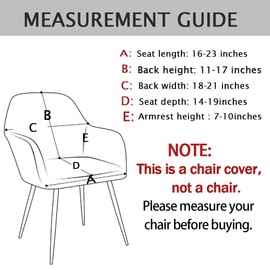 MFMLHDYQ Velvet Stretch Peacock Blue Modern Curved Back Armrest Wingback Chair Cover Slipcover for Banquet Office Living Room Vanity Bedroom