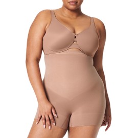SPANX Women's Power High-Waisted Shorty Thigh Shapewear, Cafe AU Lait, XXL