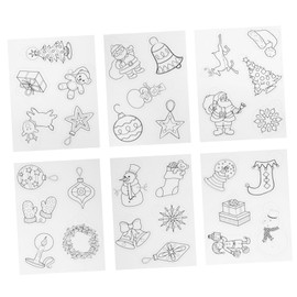 ABOOFAN 1set Christmas Heat Shrink Sheets Cartoon Patterns Craft Supplies for Keychains Ornaments Jewelry of Heat Shrink Film for Boys and Girls Creative Projects