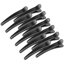 Sublaga Pinzas para El Cabello para Peinar, 12 Piezas, Antideslizantes, de Plástico Colorido, Pico de Pato, Pasadores para El Pelo, para Mujeres, Bebés, Niños y Niñas, 3.5" (12 Piezas, Negro Mate)