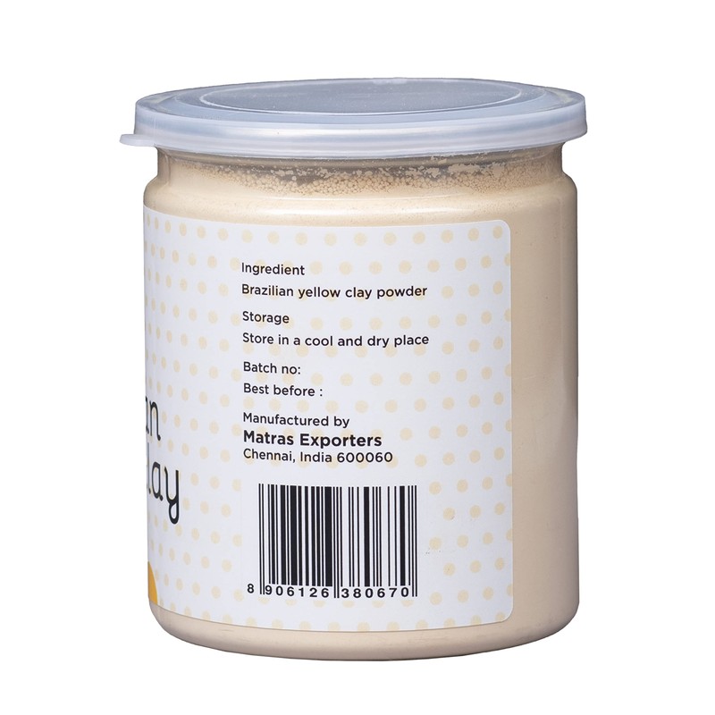 Brazilian Yellow Clay 10 oz | 100% Natural Clay Powdered