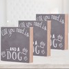 3Pcs Wooden Box Sign Pet Lovedog Letter DIY Wood Crafts