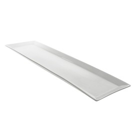 10 Strawberry Street Whittier 20" x 6" Rectangular Platter, Set of 2, White