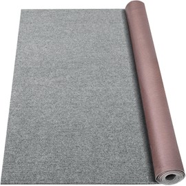 Grefinity Marine Carpet,5 FT x 20 FT Smoke Gray Indoor Outdoor Carpet 0.2" Thick Boat Carpet with Water-Proof TPE Backing, Non-Slide Outdoor Marine Carpet Roll for Home, Patio, Porch, Deck