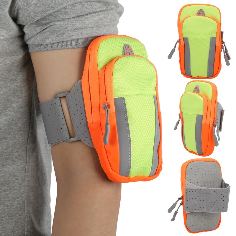 Nylon Mobile Phone Arm Bag Multipocket Men and Women for