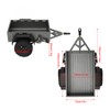 RC Car Hitch Trailer Aluminum Alloy Antislip Rubber Tire Rustproof
