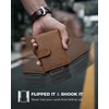 DODENSHA AirTag Wallet, RFID Blocking Genuine Leather Pop Up Credit