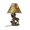 North American Bull Moose Table Lamp with a 12-Inch Diameter