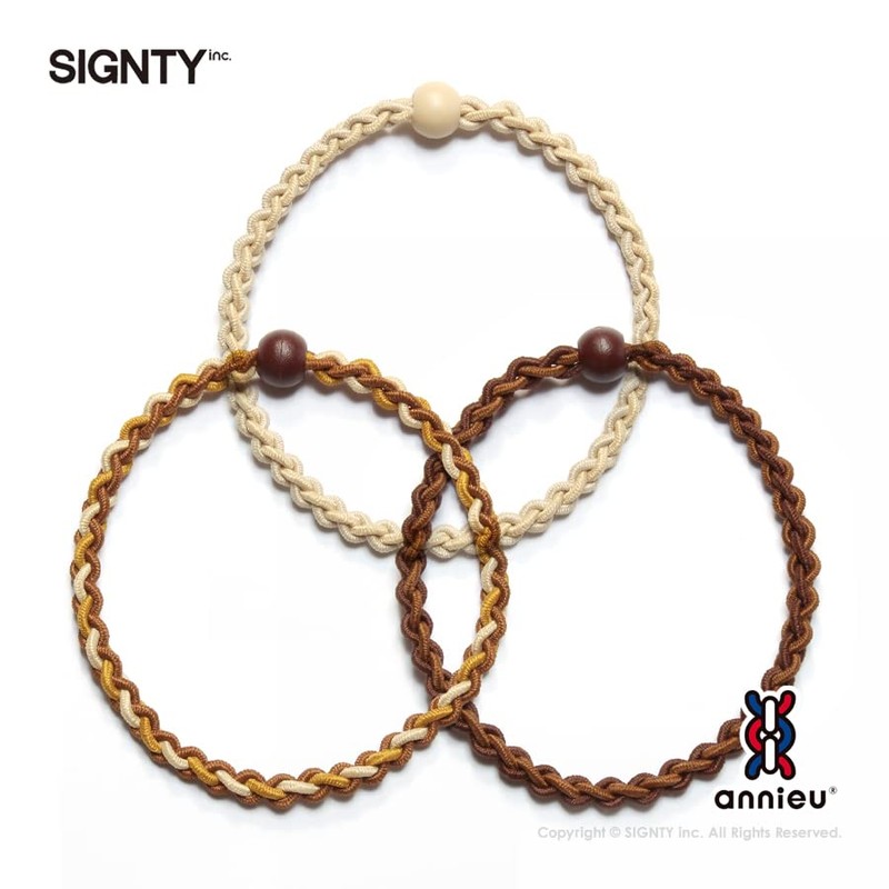 annieu 3 Piece Set Hair Rubber Hair Accessory Bracelet Annu