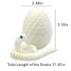 Vantico 3D Printed Snake Egg with Articulated Snake Inside, White
