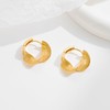 YUJIE Gold Twisted Hoop Earrings for Women Chunky Huggie Hoops
