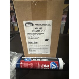 American Sealants ASI RTV 335 Neutral Cure Grey Silicone - 10.2 oz. Cartridge