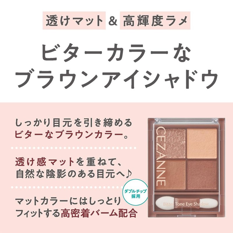 Cezanne Bittertone Eye Shadow 02 Dry Rose, 0.16 oz (4.5