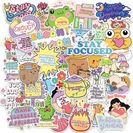 103 Pcs Motivational Holographic Stickers, Motivational Stickers for Adults, Inspirational Stickers, Positives Scrapbook Stickers Waterproof Vinyl Quotes Decal for Water Bottles, Gift for Friend