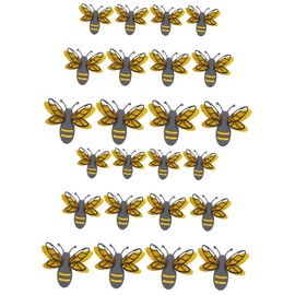 PRETYZOOM 2 Sets 3D Bee Sticker 3D Bee Wall Decals 3D Wall Stickers Bees Wall Stickers Decals Bee Festival Decorations Yellow Bee Wall Stickers Gold Decor Pearl Paper Summer Window