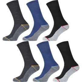 Lavazio® Men's Work Socks Thermal Socks Thick and Attractive, in Dark Colours, Pairs of 6 | 12 | 18 | 24 -