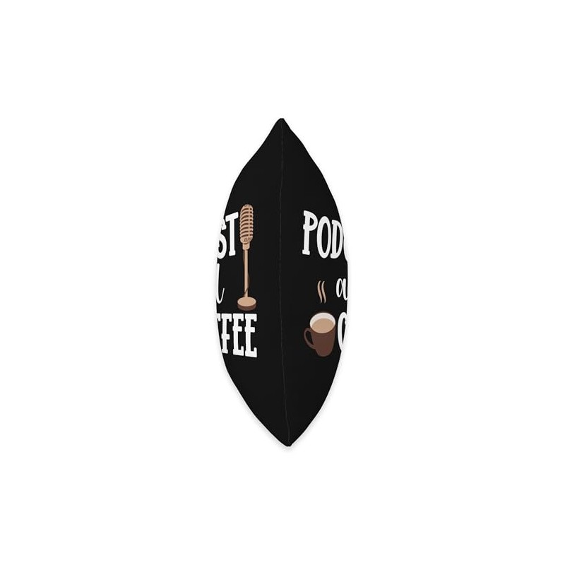 Podcast And Coffee Microphone Podcast Throw Pillow