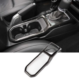 JeCar Gear Shift Cup Holder Panel Trim Cover for Jeep Wrangler JL JLU Gladiator JT 2018-2024 Carbon Fiber Interior Trim Accessories