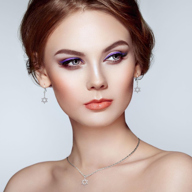 Joez Wonderful 25 Pcs Star of David Charms, Stainless Steel