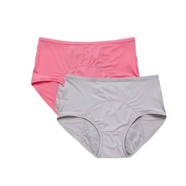 Las malla hoyos transpirable leakproof período Calzones Mulit Pack Tamaño XXS-XXL/US 9, Watermelon, gray; para mujer