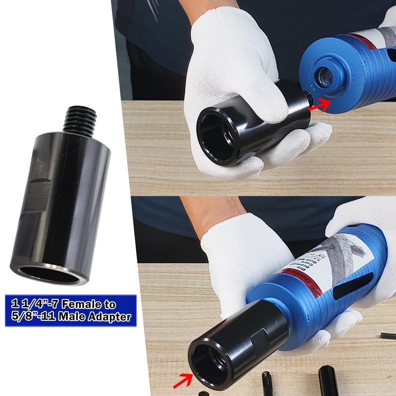 DaduoRi 5/8"-11 Male Thread to SDS Plus Arbor Core Drill