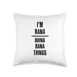 for Someone Named RANA RANA Things | Funny-First Name-Throw Pillow, 16x16, Multicolor