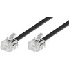 Wentronic Modular Cable 2x RJ11 Connectors 4-Way Coated Black 6m