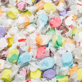 SALT WATER TAFFY 4 lb – Individually Wrapped, Bulk Old Fashion Candy in Resealable Bag, 10 Assorted Flavors, Gluten Free, Kosher