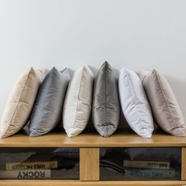 JUSPURBET Grey Velvet Throw Pillow Covers 14x14 Inches Set of 2 with Zipper,Decorative Soft Solid Pillow Covers for Couch Bed Sofa