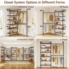 ONBRILL H2 Wall Mounted Clothing Rack, Expandable Industrial Pipe Clothes