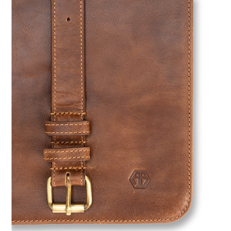 Angus Stoke knife roll bag, genuine buffalo leather - chef's