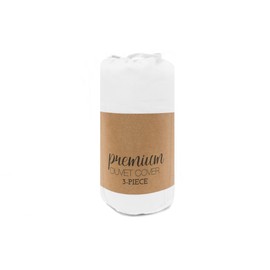 ienjoy Home Collection Soft Brushed Microfiber Duvet Cover Set, King, White