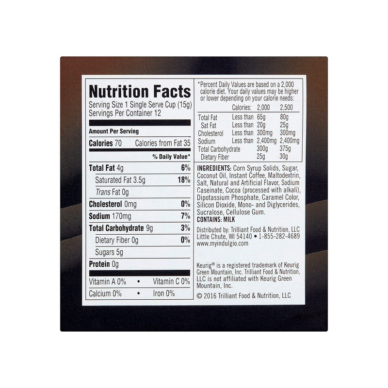 Indulgio English Toffee Single Serve medium roast Brew Cups, 12