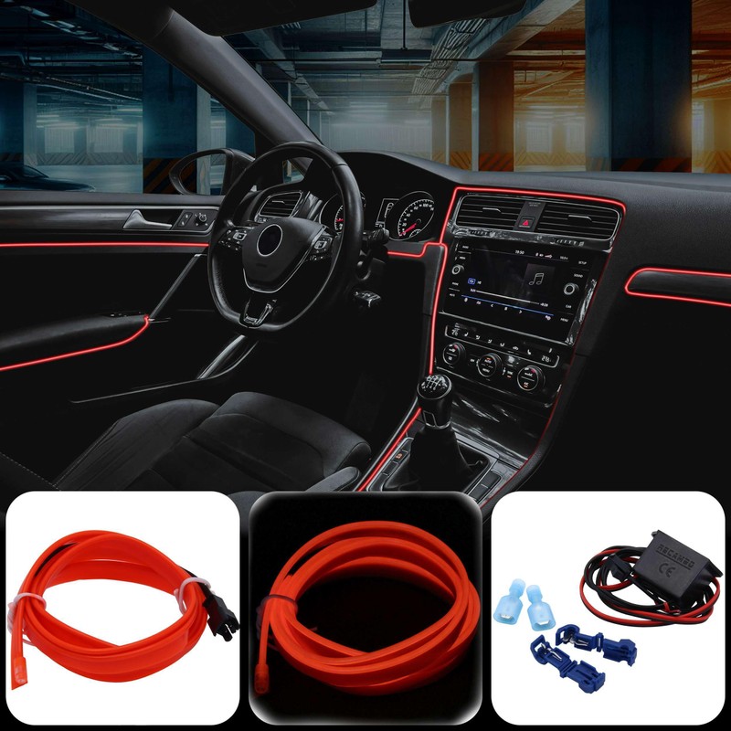 Recambo 6 m EL Wire LED Ambient Lighting, 12 V