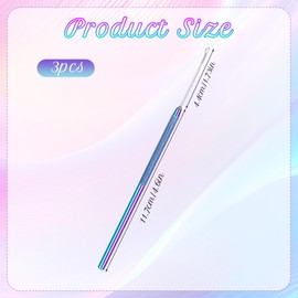 3 Pcs Stainless Steel Hair Extensions Loop Needle Pulling Hook Tool, Hair Tinsel Tool, Micro Needle Threader Wire Pulling Loop Hook Tools for Silicone MicroLink Beads Rings and Feathers Extensions