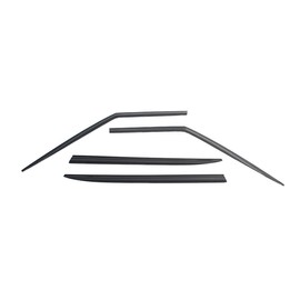 Safe Smoke Window Visor Deflector Sun Rain Vent Guard 4 Pcs Set Compatible with KIA EV9 2024~ Out Channel Visor (Black)